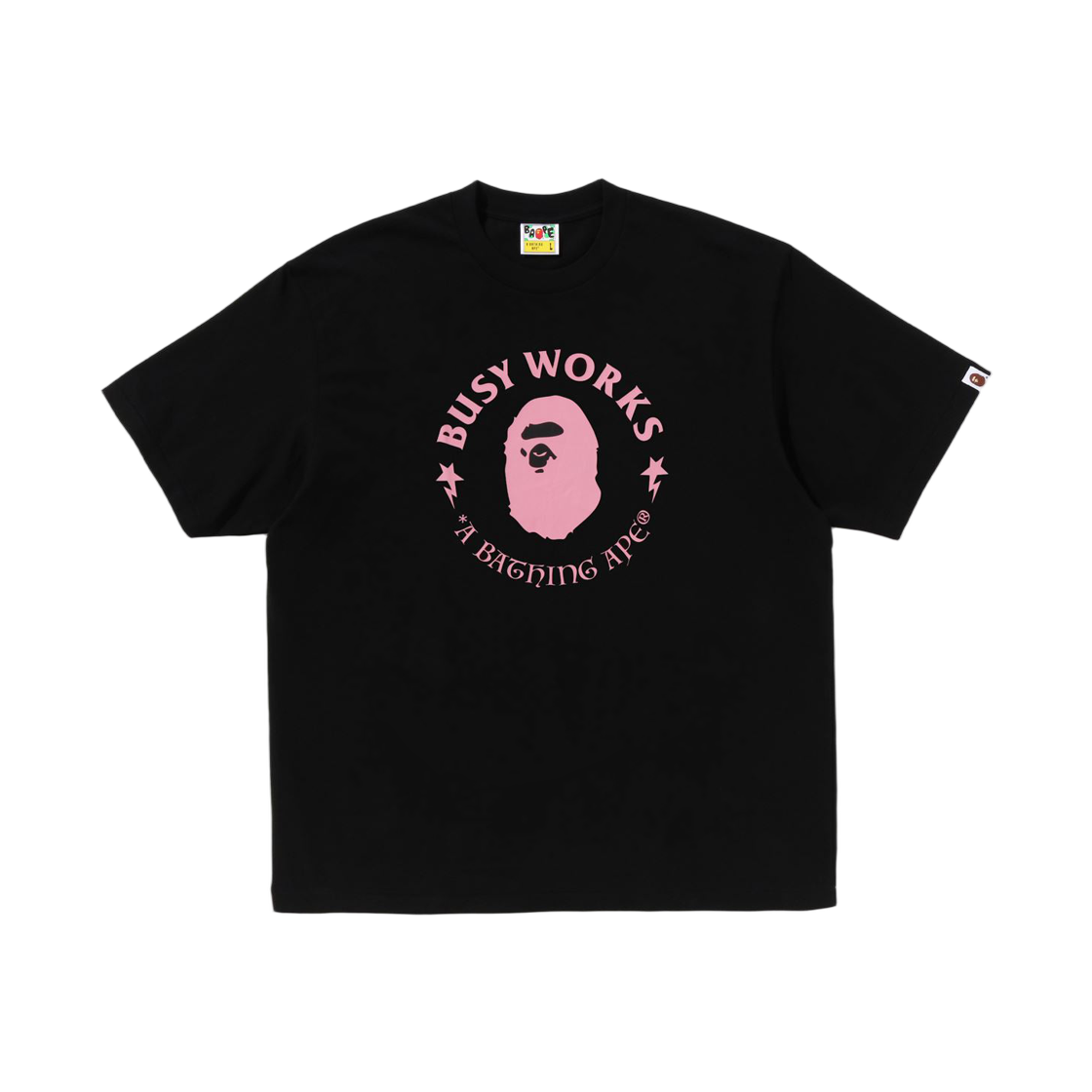 베이프 비지 웍스 릴렉스드 핏 티셔츠 블랙