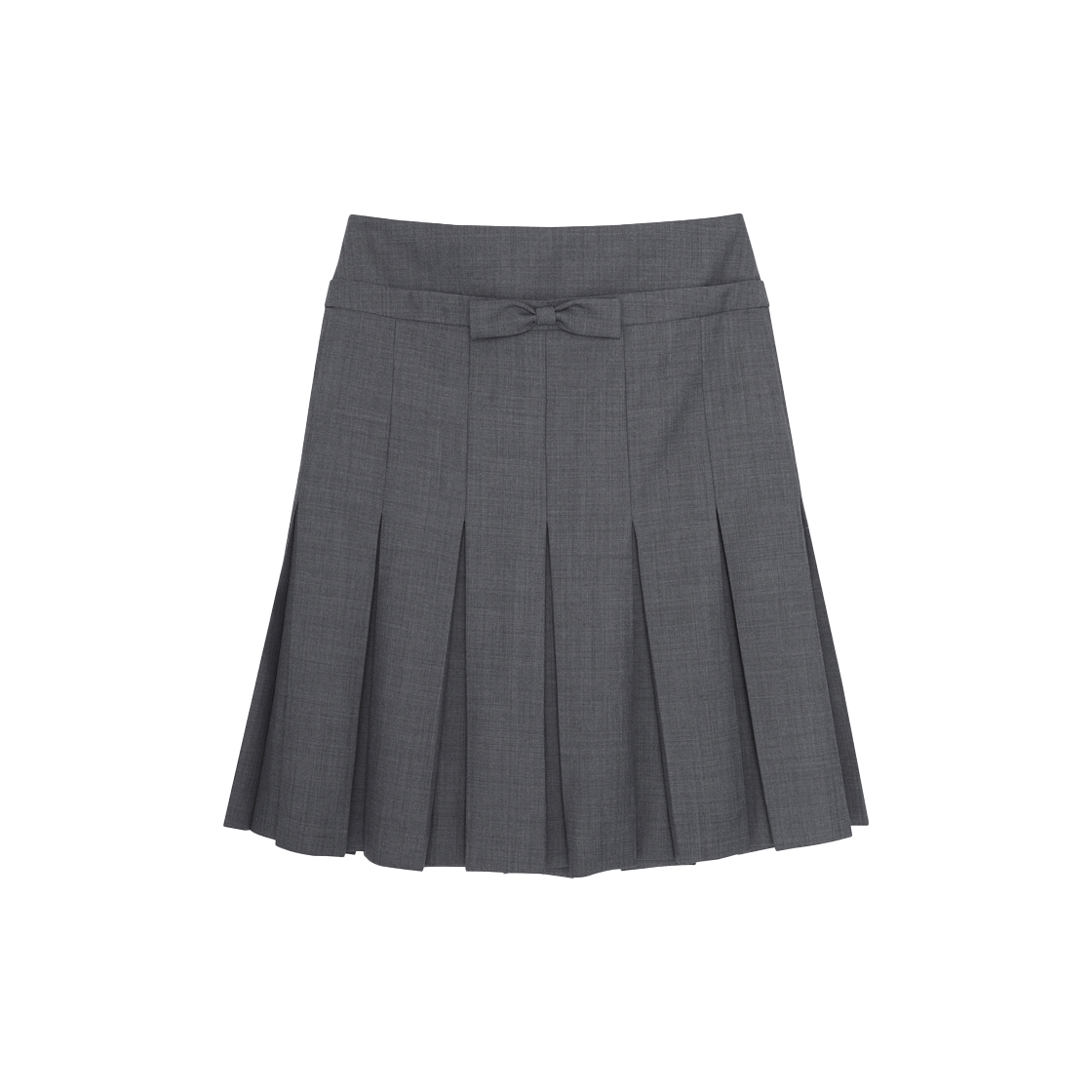 슈슈통 우먼 보우 웨이스트 플리츠 스커트 그레이 - 25FW(Shushu/Tong Women Bow Waist Pleated Skirt Grey - 25FW)