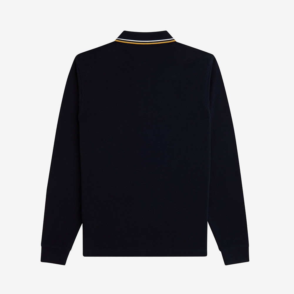 프레드페리 M3636 롱슬리브 트윈 팁 프레드페리 셔츠 네이비 에크루 허니콤(Fred Perry M3636 Long Sleeve Twin Tipped FP Shirt Navy Ecru Honeycomb) - 6
