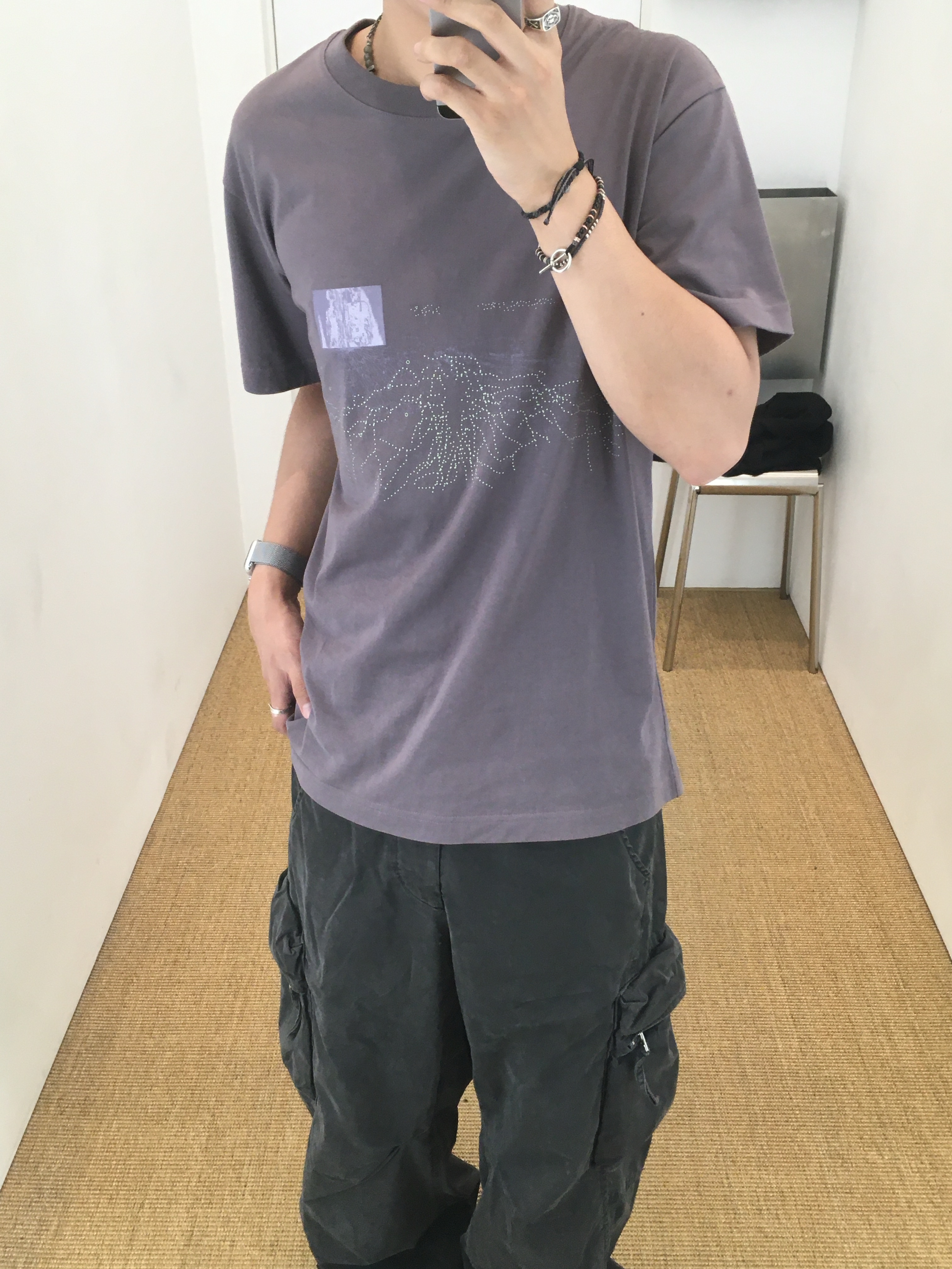 Sansan Gear Organ System T-Shirt Red Bean - 25SS 착용 스타일 - 2