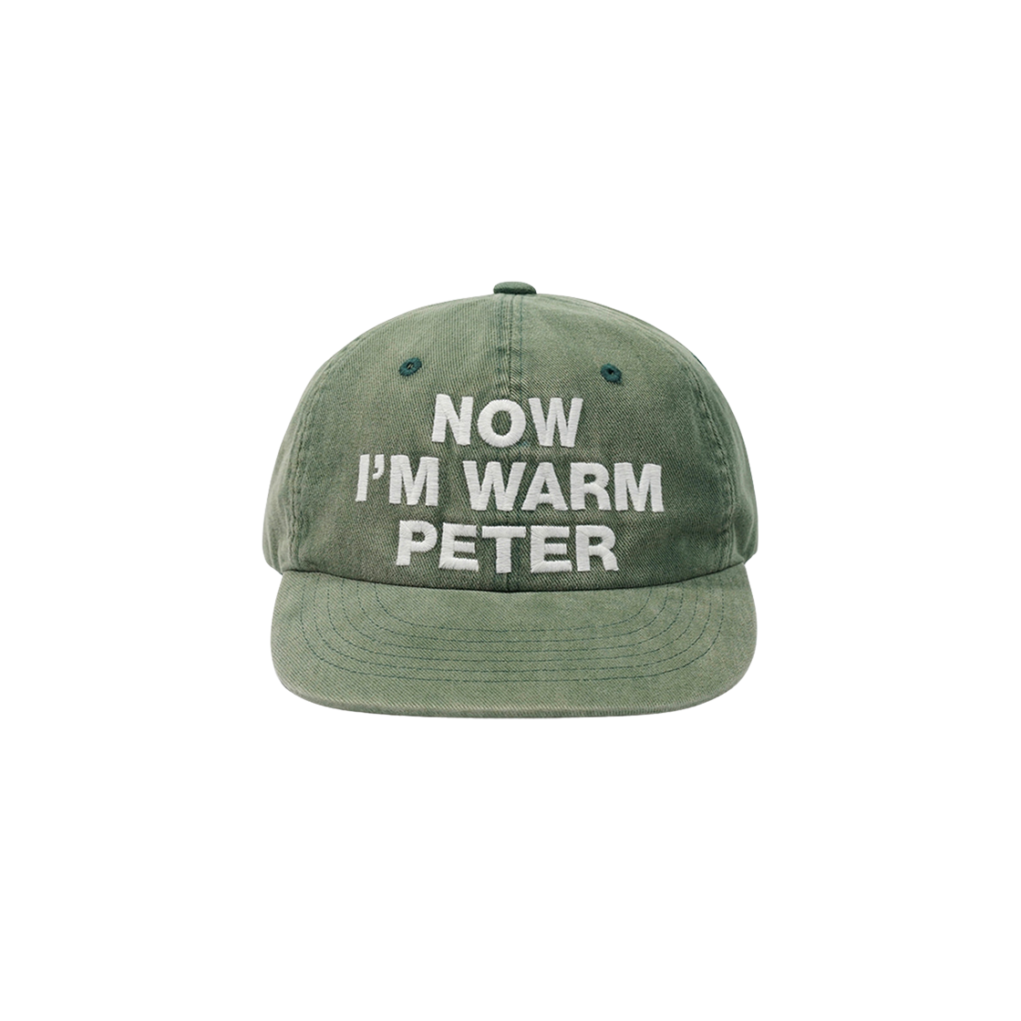 마이 네임 이즈 피터 6 패널 나우 아이엠 웜 피터 캡 그린(My Name is Peter 6-Panel Now I'm Warm Peter Cap Green)