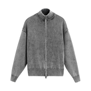 Zara Washed Knit Cardigan Black