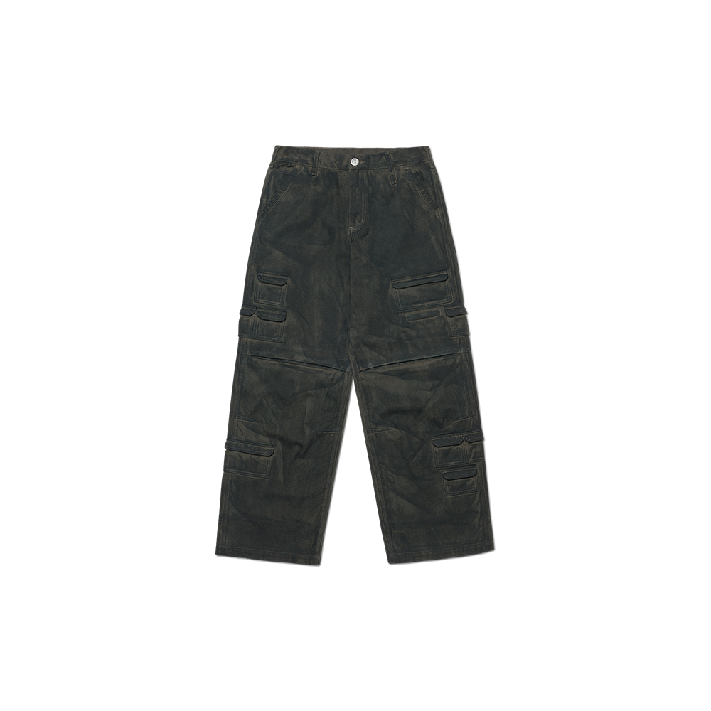 NMWF52CP04CHA NOMANUAL Painted Cargo Pants Charcoal