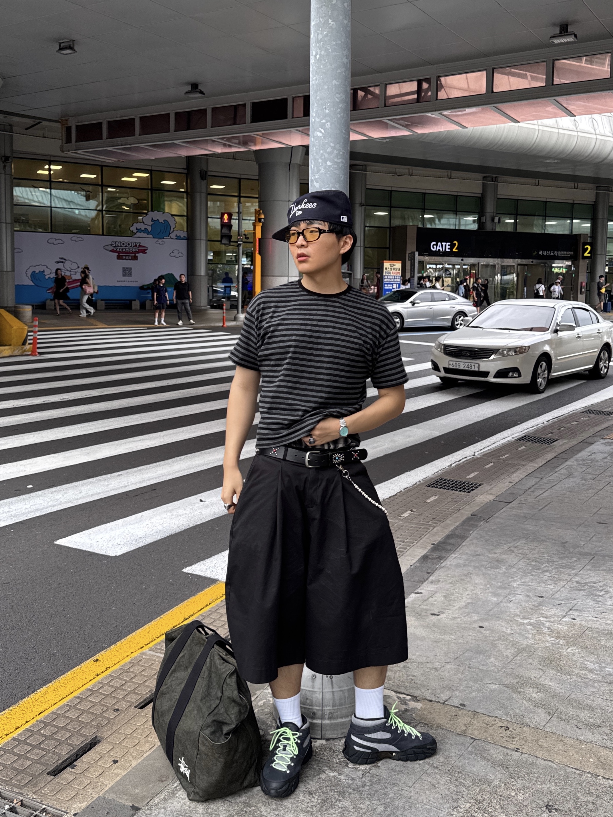 Stussy Boxer Shorts Multi (3 Pack), Puma x Skepta Forever Mid Boots Flat Dark Gray Puma Silver 착용 스타일 - 3