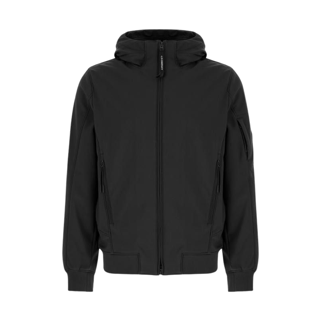 19CMOW701A006097A999 C.P. Company Shell-R Fleece Full Zip Hooded Jacket Black - 25FW