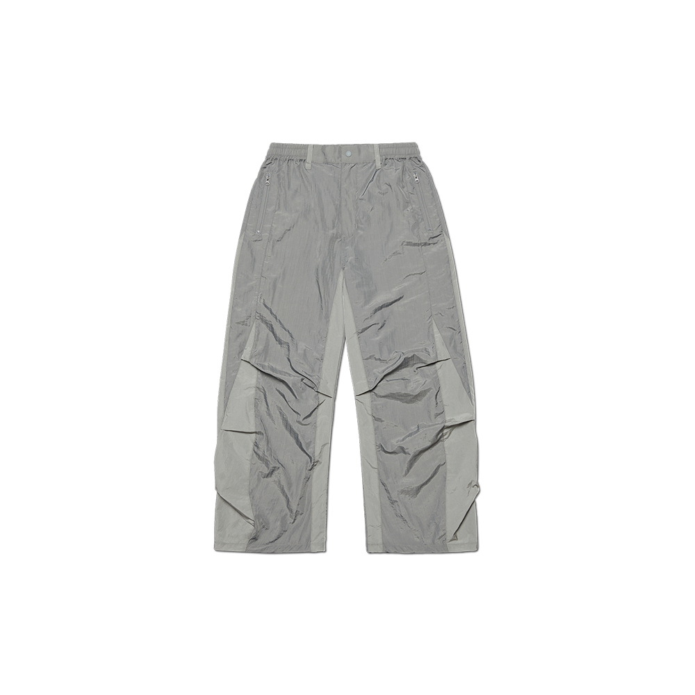 NMWF52PT06GRY NOMANUAL Tuck-structured Nylon Pants Gray