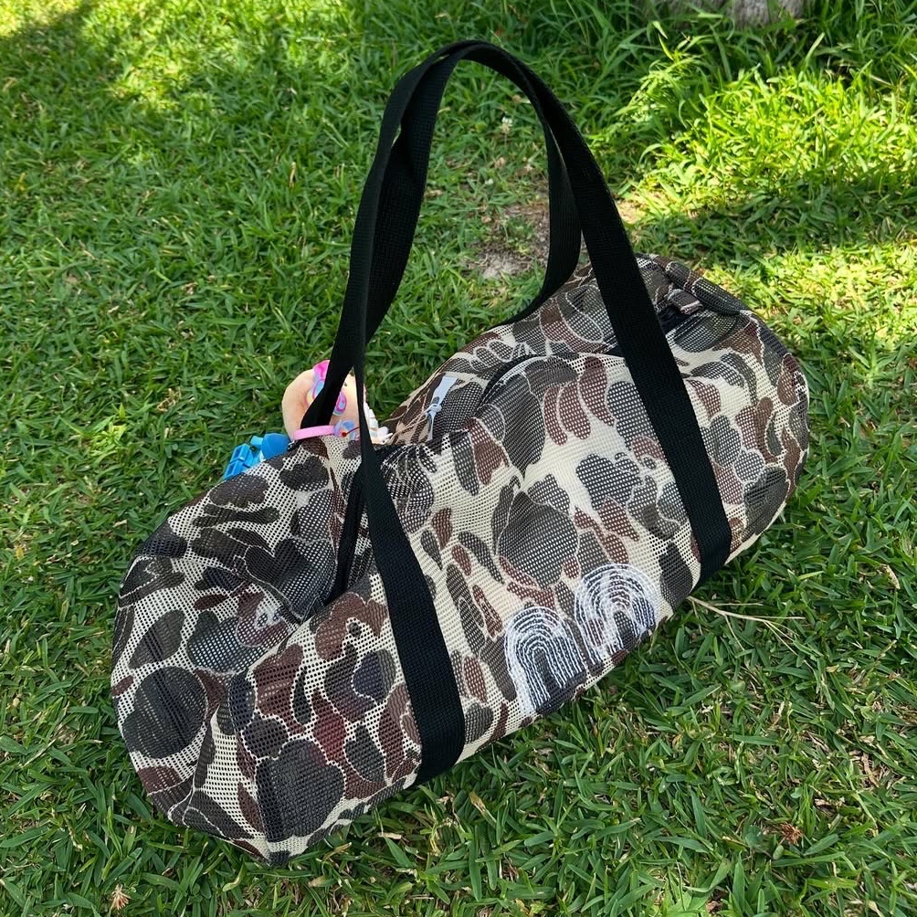 Not New Mesh Boston Bag Brown Camo 착용 스타일 - 2