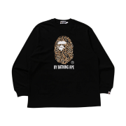 BAPE Wild Leopard Pattern Relaxed Fit L/S T-Shirt Black