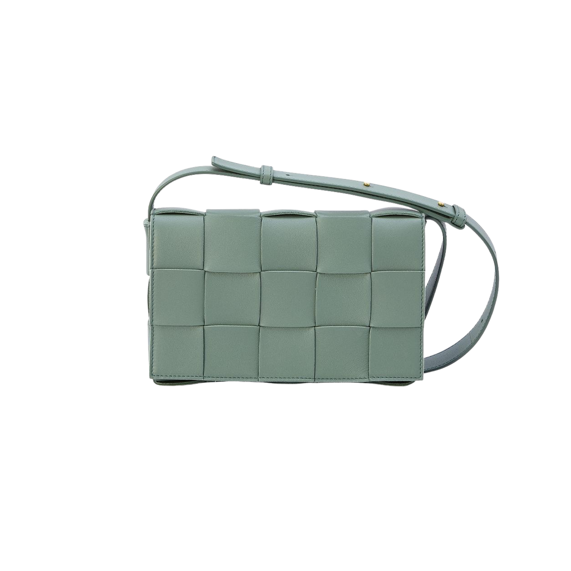 578004VMAY13198 Bottega Veneta Lambskin Leather Cassette Bag Green
