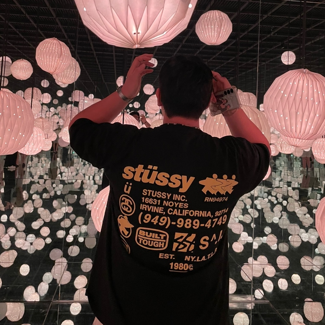 Stussy DNA Pigment Dyed T-Shirt Black, Casio AQ-230A-2A1MQY 착용 스타일 - 2