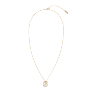 NUMBERING #7700 Small Outline Initial Necklace Gold