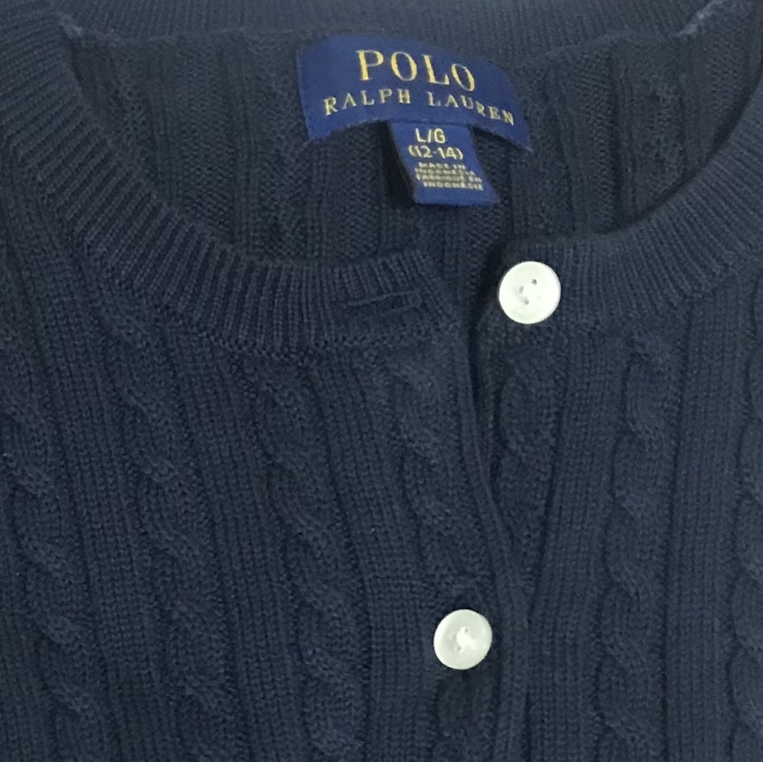 [30%적립] Polo Ralph Lauren Children Mini Cable Cotton Cardigan Navy 착용 스타일