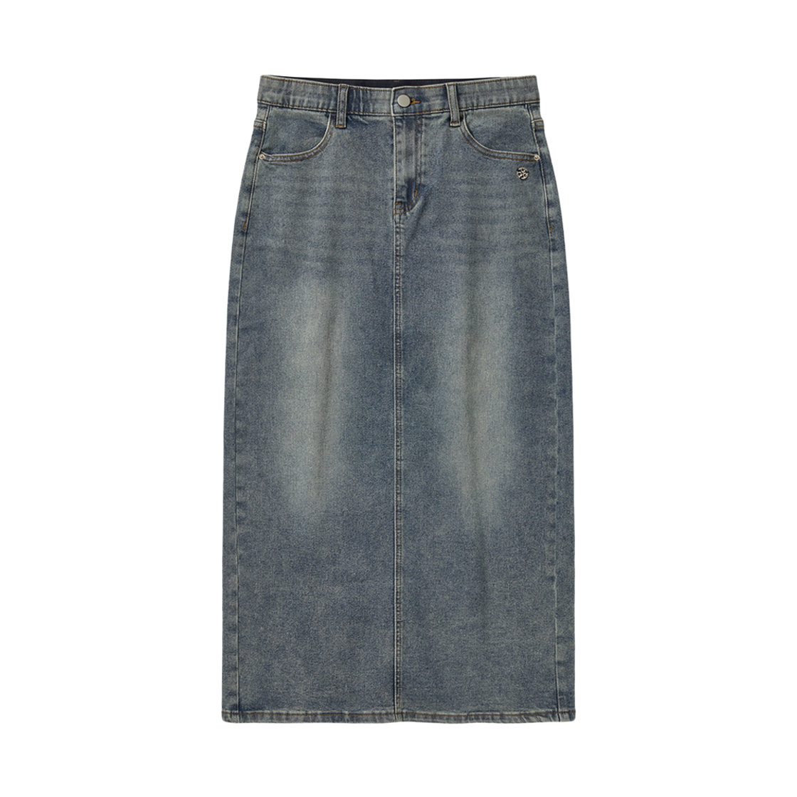 디오스피스 데님 롱 스커트 미드나잇 블루(DAUSPICE Denim Long Skirt Midnight Blue)