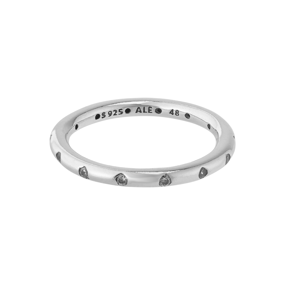 (W) 판도라 심플 스파클링 밴드 링 스털링 실버((W) Pandora Simple Sparkling Band Ring Sterling Silver)