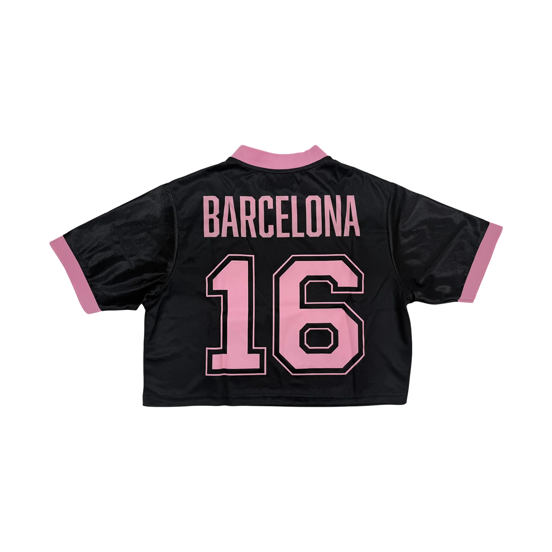 블랙핑크 크롭 저지 바르셀로나 블랙(Blackpink Cropped Jersey Barcelona Black)