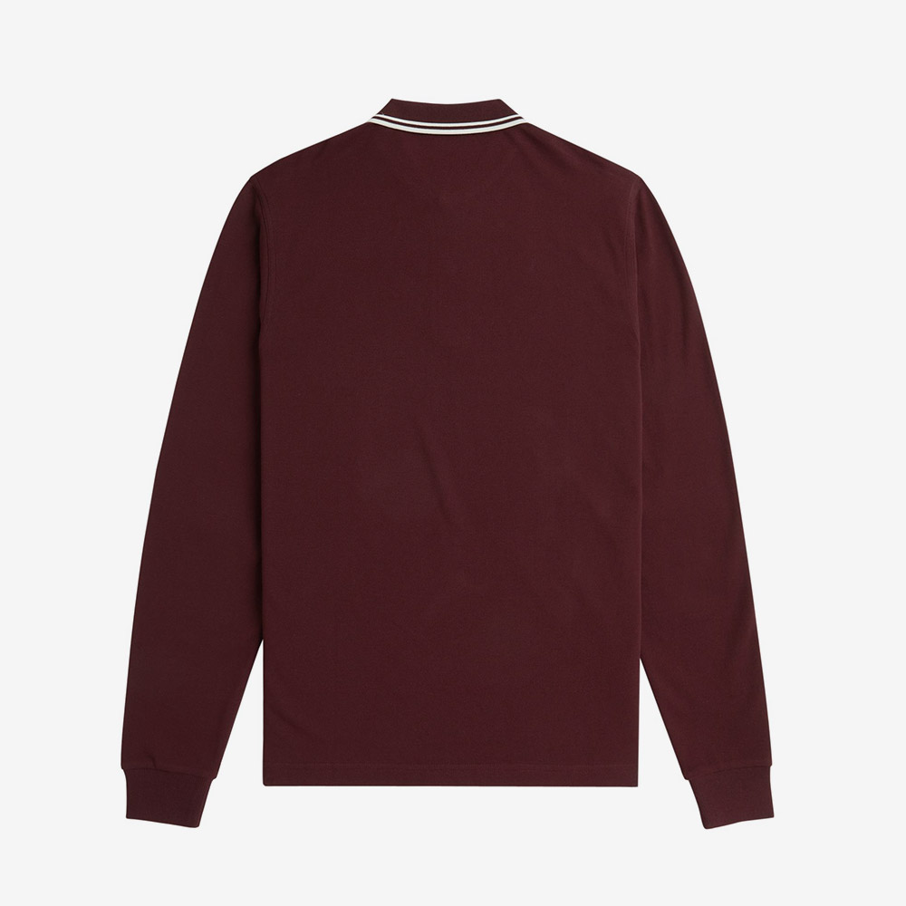 프레드페리 M3636 롱 슬리브 트윈 팁 프레드페리 셔츠 옥스블러드 에크루(Fred Perry M3636 Long Sleeve Twin Tipped FP Shirt Oxblood Ecru) - 6