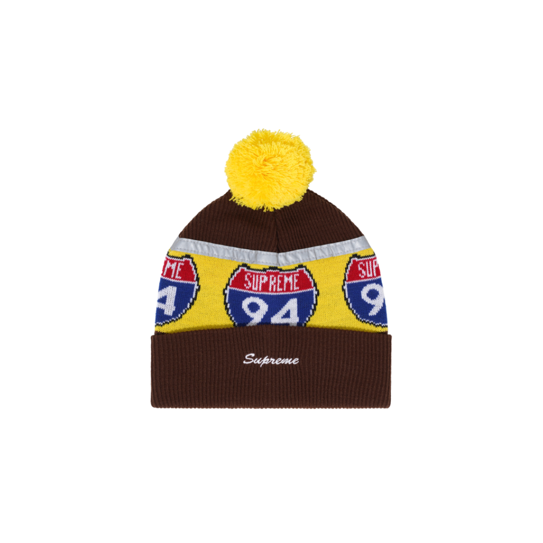 슈프림 인터스테이트 리플렉티브 비니 브라운 - 22FW(Supreme Interstate Reflective Beanie Brown - 22FW) - 1