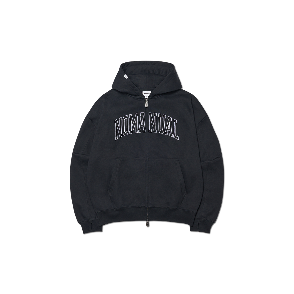 NMWF52HD07BLK NOMANUAL B.A Hooded Zip-up Black