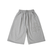 DAUSPICE Symbol Bermuda Sweat Shorts Gray