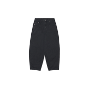 NOMANUAL Wave Curved Denim Pants Black