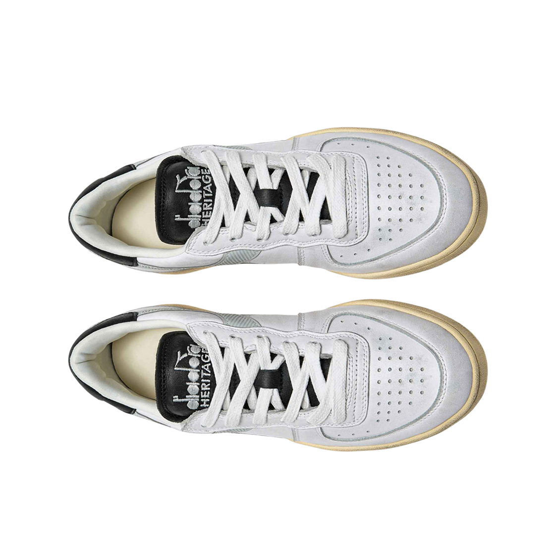 디아도라 미 바스켓 로우 유즈드 화이트 글레이셔 그레이(Diadora Mi Basket Low Used White Glacier Grey) - 2