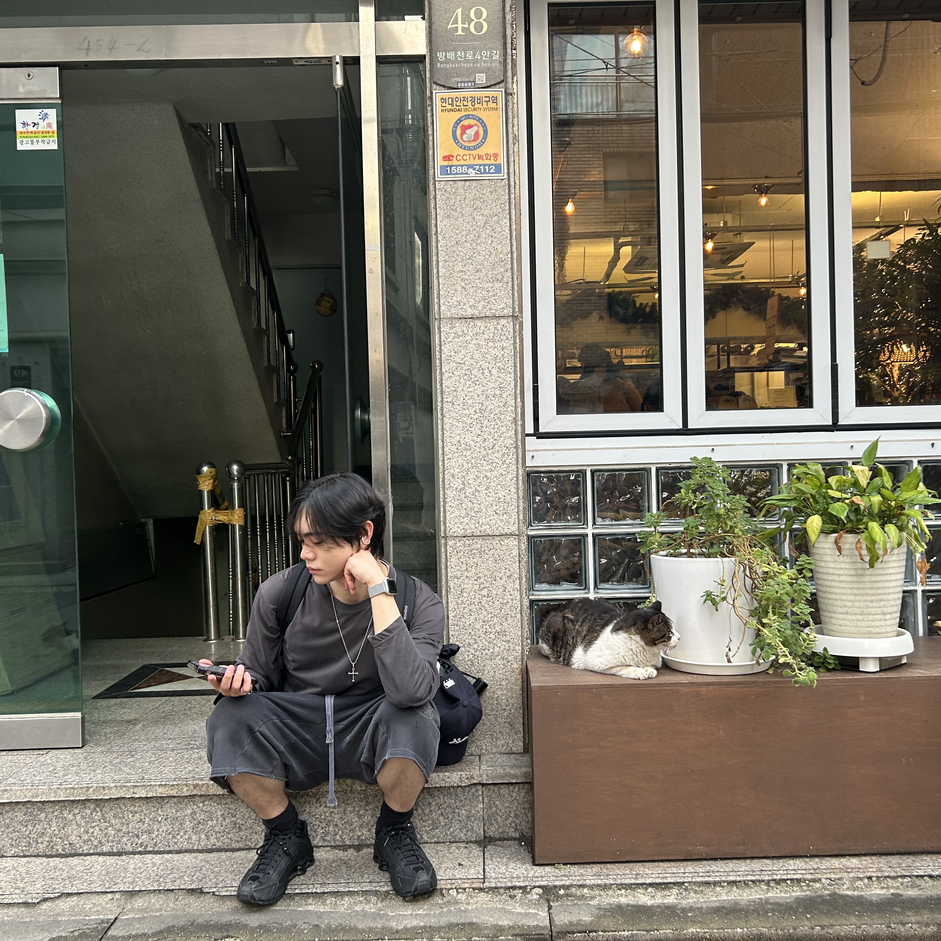 Polyteru Human Index Human 1/2 Sweat Pants Charcoal, (W) Nike Shox R4 Black 착용 스타일