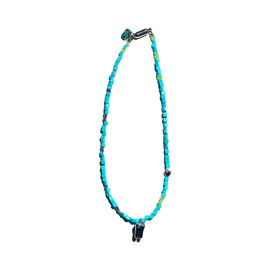 니로 세렌디피티 하트 포인트 몰라 돌핀 네크리스 #129(NiRO.SERENDiPiTY Heart Point Molar Dolphin Necklace #129)