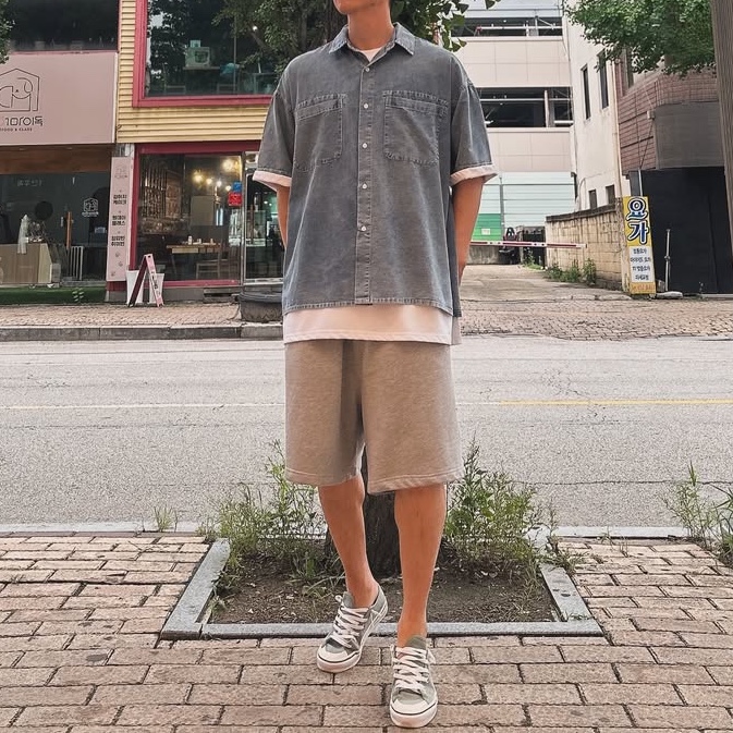 Vans Color Theory Authentic Green 착용 스타일 - 2