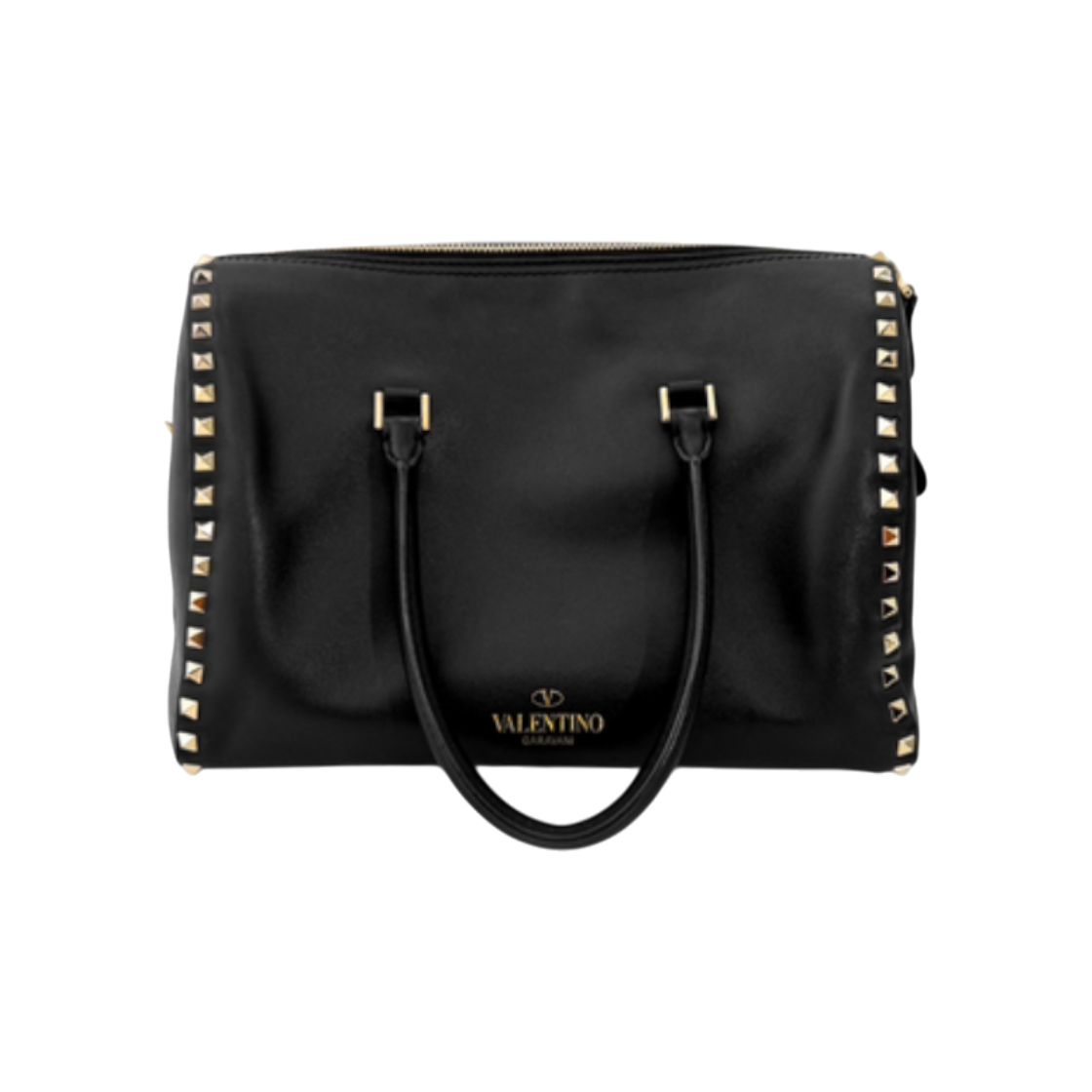 발렌티노 여성 락스터드 레더 토트백 숄더백 블랙(Valentino Womens Rockstud Leather Tote Shoulder Bag Black)