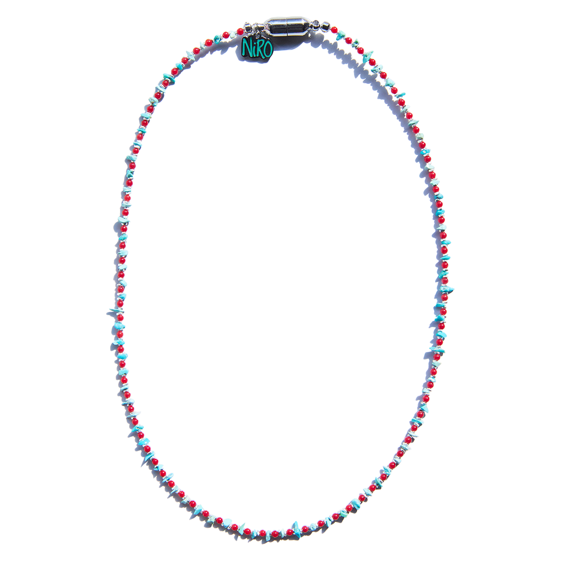 니로 세렌디피티 카렌 실버 코랄 네크리스 #119(NiRO.SERENDiPiTY Caren Silver Coral Necklace #119)