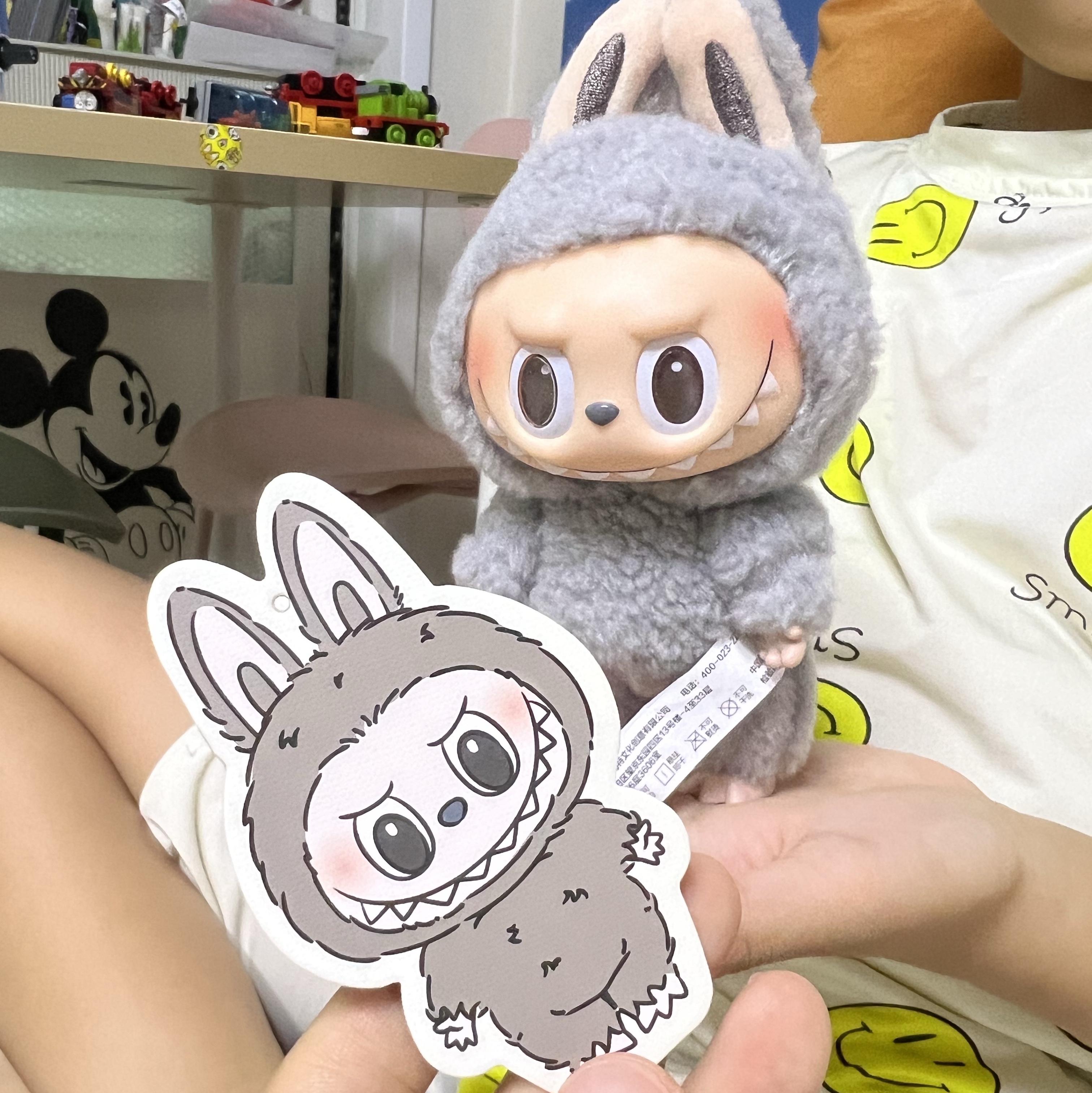 Pop Mart The Monsters Labubu Tasty Macarons Series Sealed Case (1 Blind Box), Pop Mart Labubu The Monsters Labubu Tasty Macarons Series Sesame Bean Keyring (Opened Case) 착용 스타일