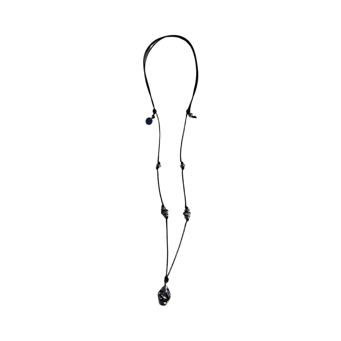 러브미몬스터 시크 펄 끈 목걸이 블랙(lovememonster Chic Pearl Strap Necklace Black) - 1