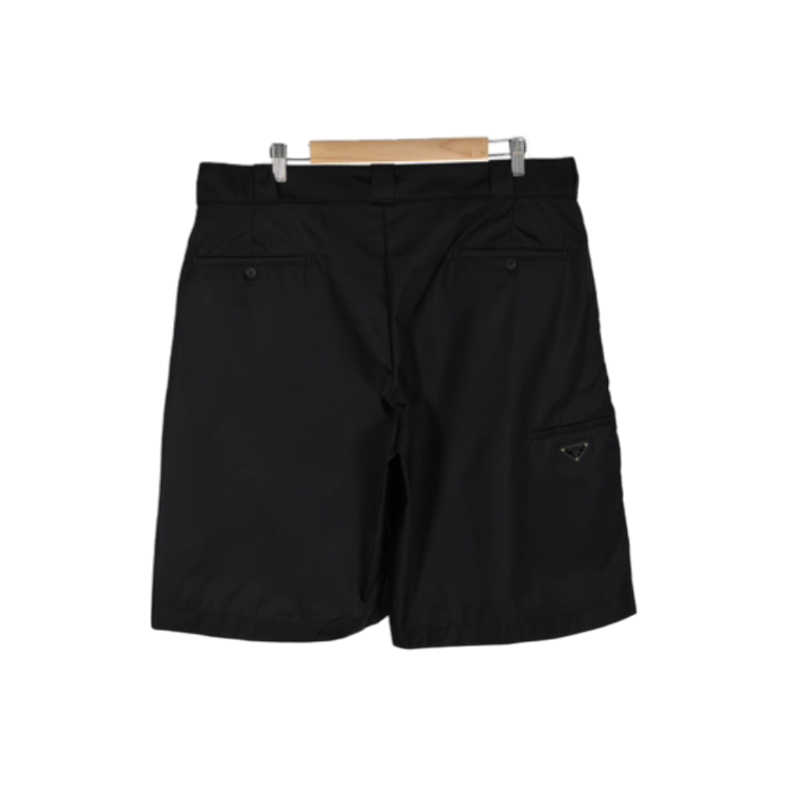 ITL5KONNWV9A Prada Mens Triangle Logo Re-Nylon Bermuda Shorts Black