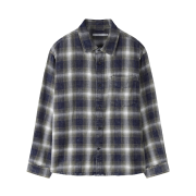 SERIES Indigo Washed Check Oversized Shirt Indigo