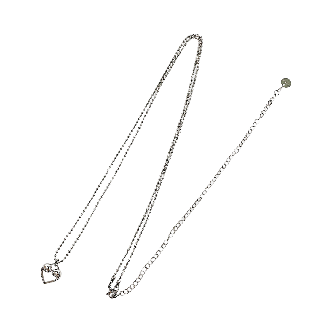 L251MBT030 lovememonster Mont Cut Ball Chain Belt Silver