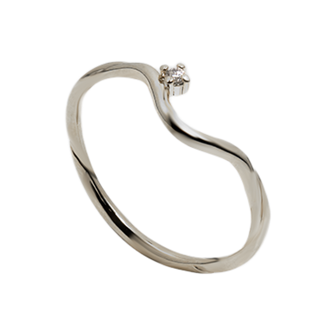 러브미몬스터 커브 큐빅 반지 실버(lovememonster Curve Cubic Ring  Silver) - 1