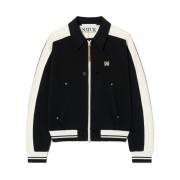 SATUR Lawton Collar Track Zip-up Jacket Caviar Black