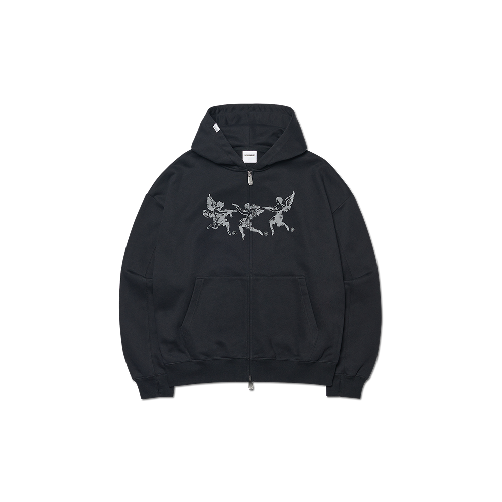 NMWF52HD06BLK NOMANUAL G.A Hooded Zip-up Black