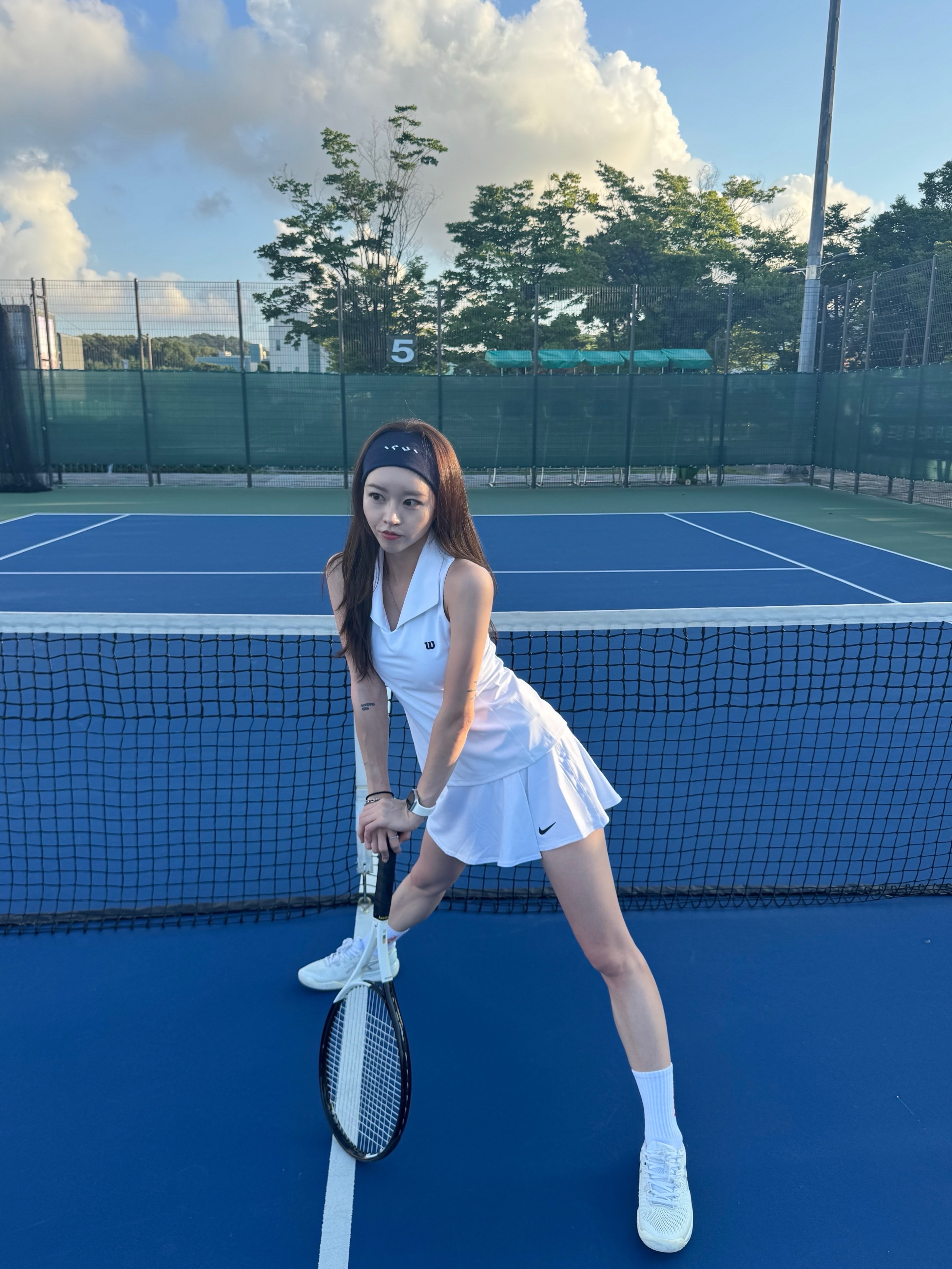 Head Speed Team L Tennis Racket 265g White (Without String), (W) Nike Court Advantage Dri-Fit Short Tennis Skirt White - Asia 착용 스타일 - 5