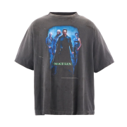 Saint Mxxxxxx x The Matrix Green Logo S/S T-Shirt Black - 25AW