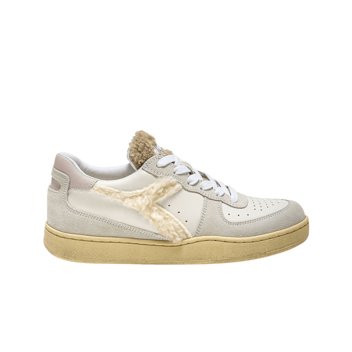 (W) 디아도라 미 바스켓 로우 샬레 크림((W) Diadora Mi Basket Low Chalet Cream)