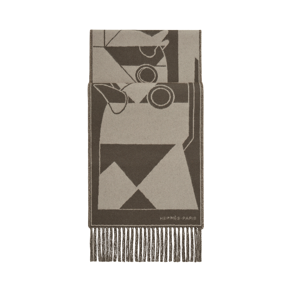 에르메스 카마일스 자카드 머플러 캐시미어 & 토프 랑(Hermes Camails Jacquard Muffler Cashmere & Taupe Lin) - 1