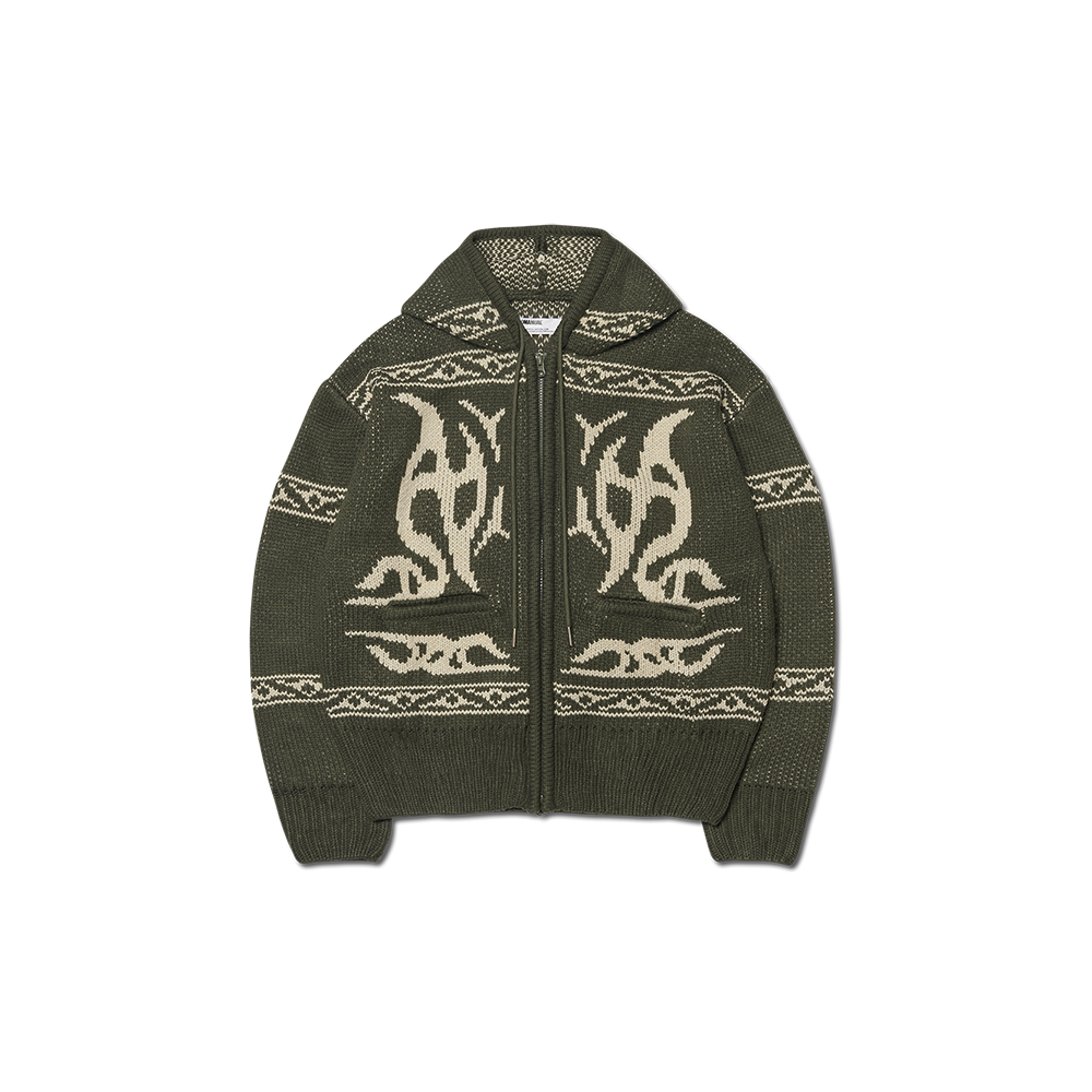 NMWF52KT01KHA NOMANUAL Cowichan Hooded Zip-up Khaki