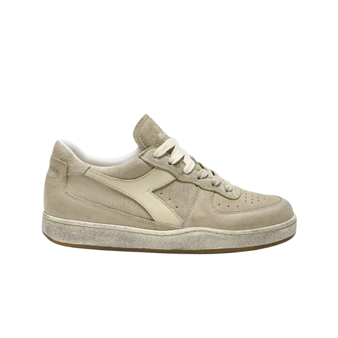 201-180912-25017 Diadora Mi Basket Suede Low Used Beige Fog
