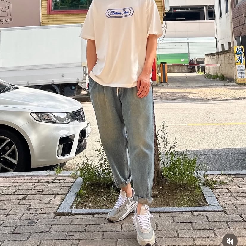 Nike x Sacai x Fragment LDWaffle Light Smoke Grey 착용 스타일 - 1