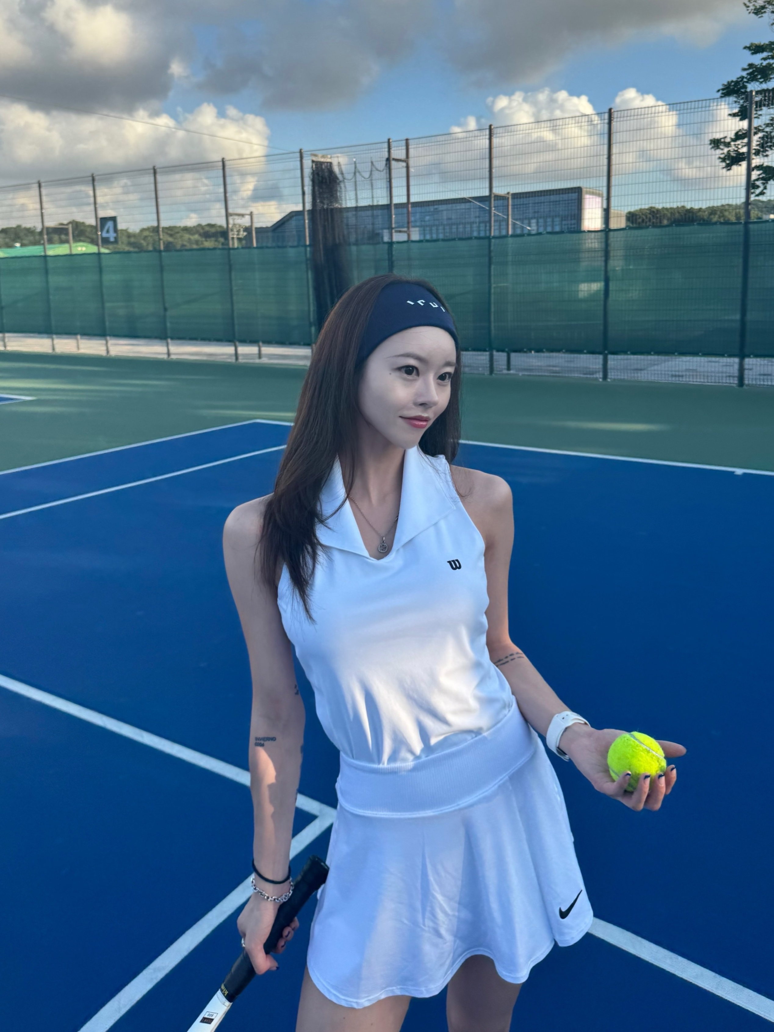 Head Speed Team L Tennis Racket 265g White (Without String), (W) Nike Court Advantage Dri-Fit Short Tennis Skirt White - Asia 착용 스타일 - 2