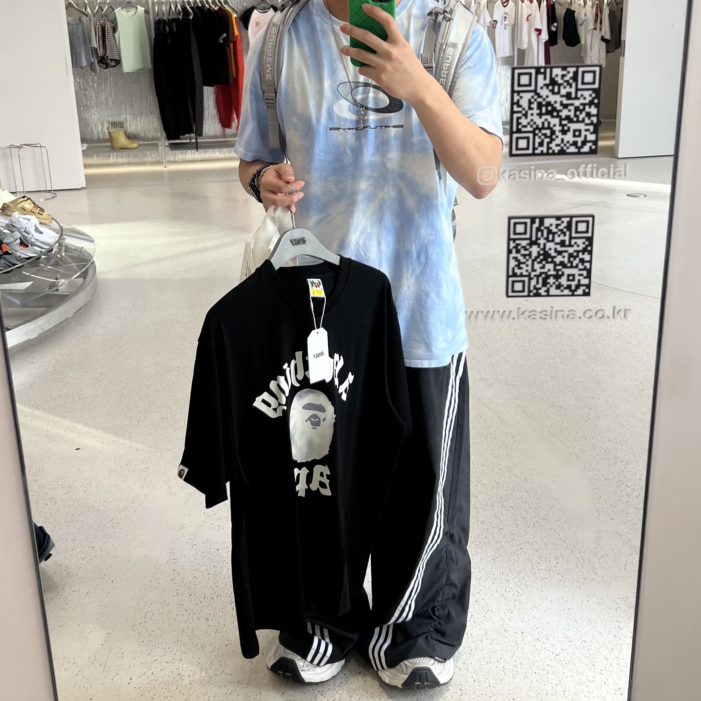 Balenciaga 10XL Sneakers White Grey Silver Black, (W) Adidas Adilenium Oversized Track Pants Black - KR Sizing 착용 스타일 - 2