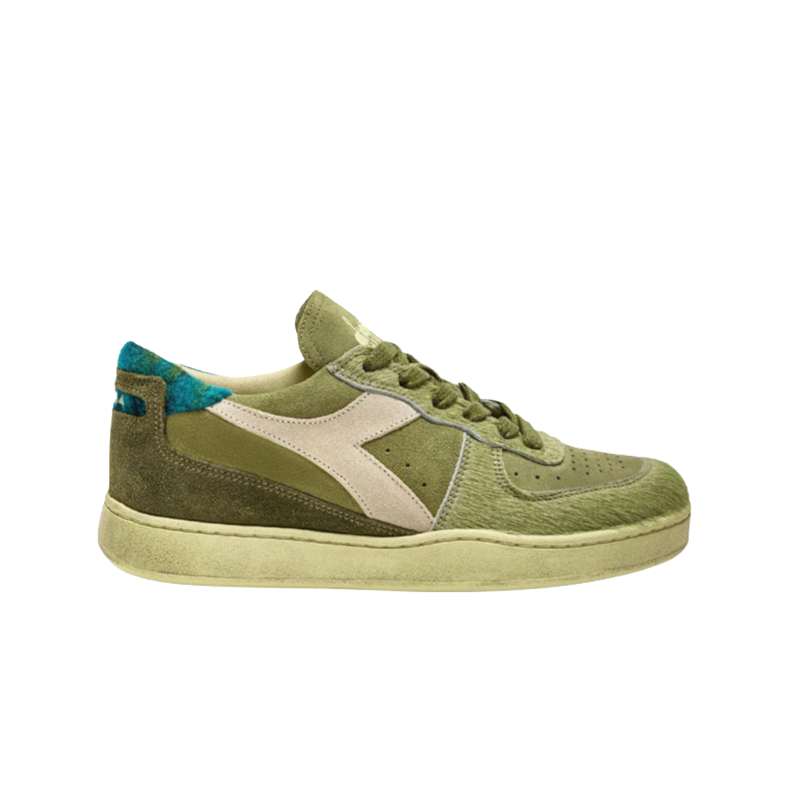 (W) 디아도라 미 바스켓 로우 알래스카 세이지 그린((W) Diadora Mi Basket Low Alaska Sage Green)