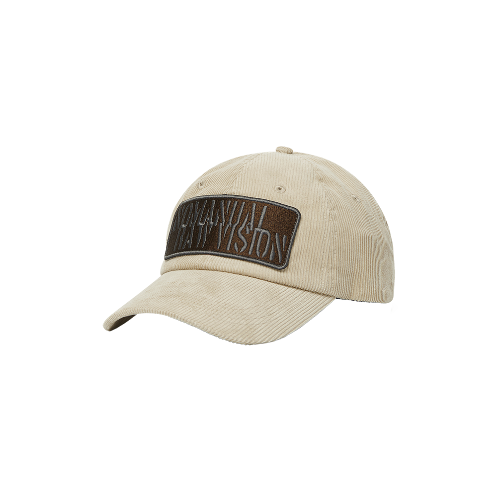 노매뉴얼 사인 패치드 코듀로이 볼 캡 샌드(NOMANUAL Sign Patched Corduroy Ball Cap Sand)