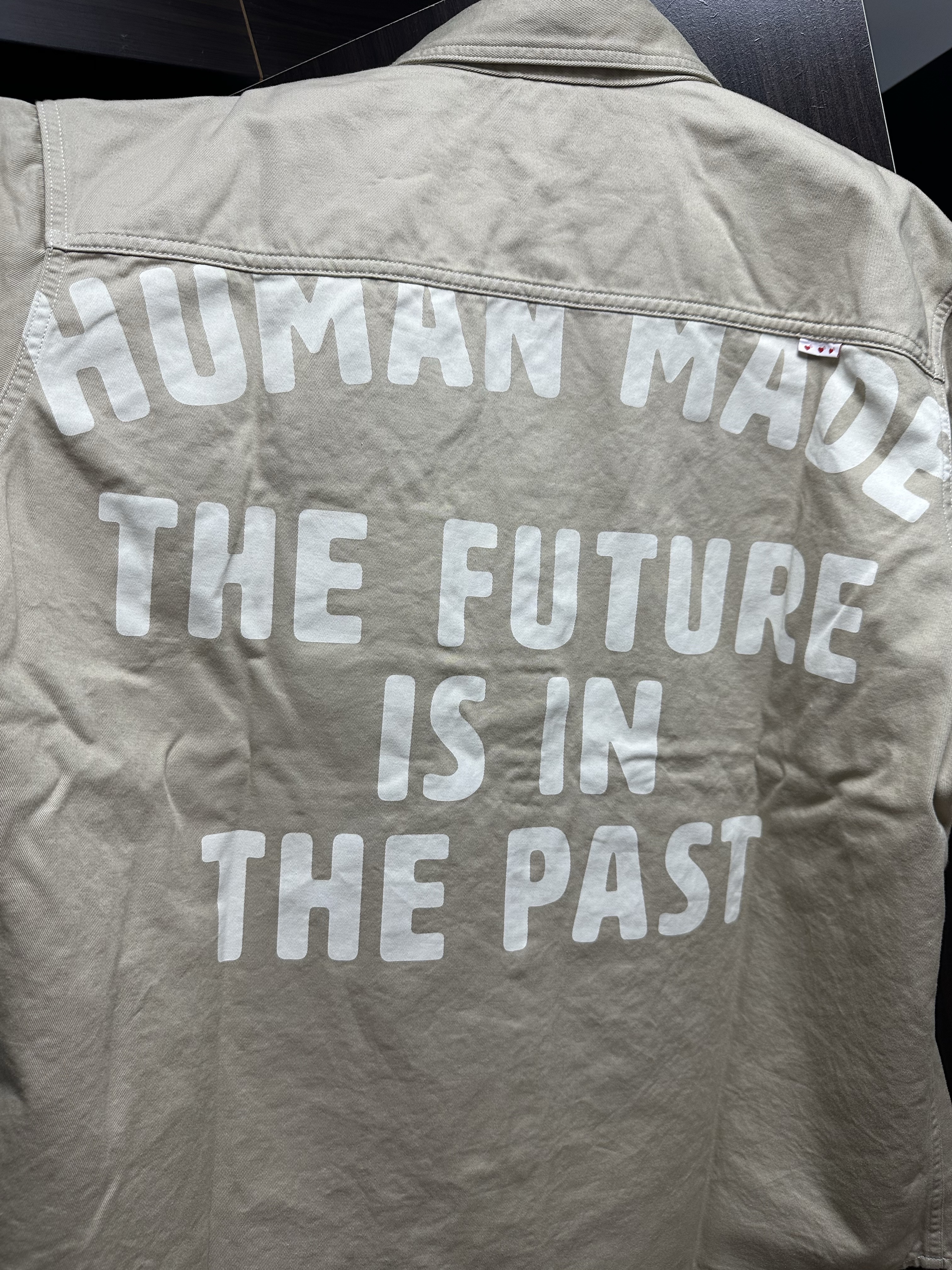 Human Made Oversized Shirt Beige 착용 스타일 - 3